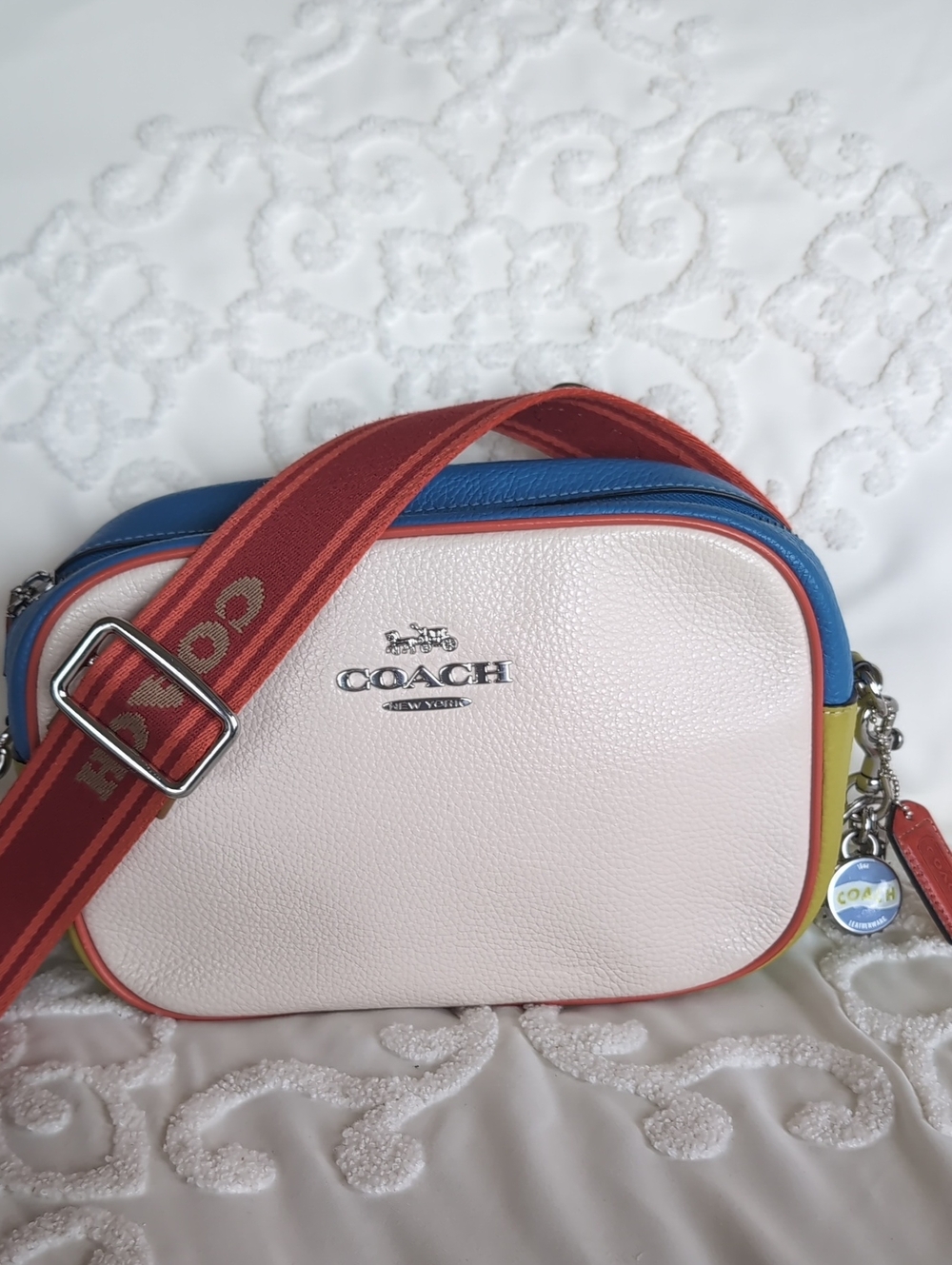 COACH JAIME CAMERA BAG In Chalk- Colorblock ♥️ Crossbody Bag  Unisex Design NWOT
